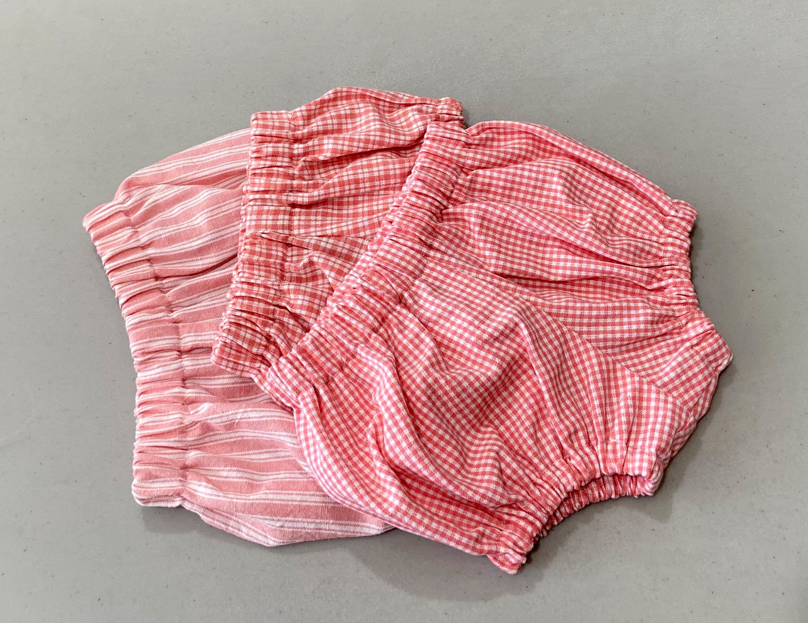 Pink Plaid Baby Bloomers: Homespun Cotton Diaper Covers, also in Gingham or Stripe (Nb-18m)