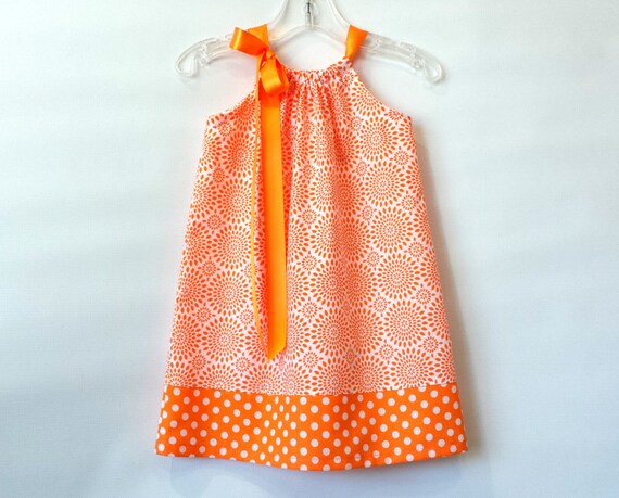orange frock for girl