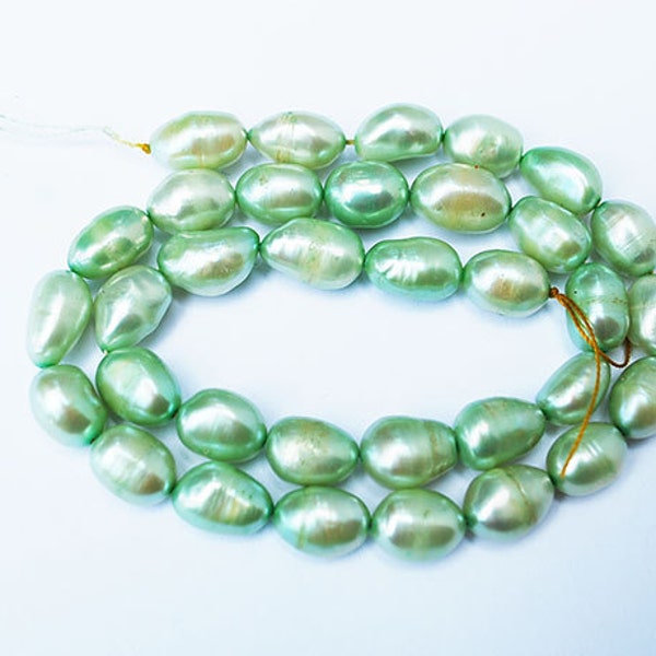 Pale Green Stand Fresh Water Pearls