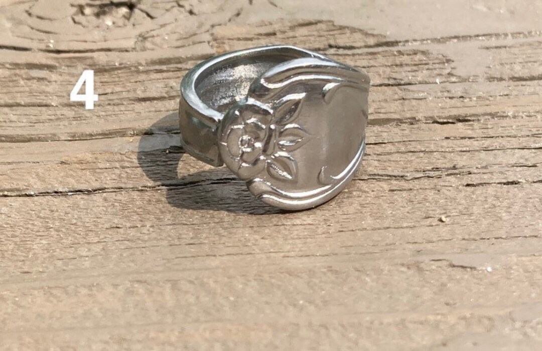 Sterling Silver Spoon Rings Etsy