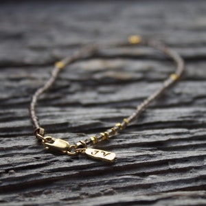 Smoky Quartz gemstone bracelet, stacking bracelet, healing bracelet, gold filled bracelet, smoky quartz bracelet, stacking gemstone bracelet