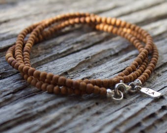 Sandalwood Bracelet, Unisex Sandalwood Bracelet, Yoga Mala Bracelet, Sandalwood mala bracelet, yoga wood bead bracelet, yoga jewelry