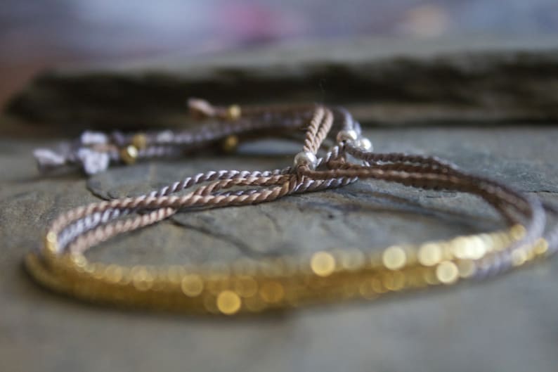 gold beaded bracelet 24k yellow gold plated bracelet Thin gold bracelet layering gold bracelet gold silk bracelet gold dainty bracelet