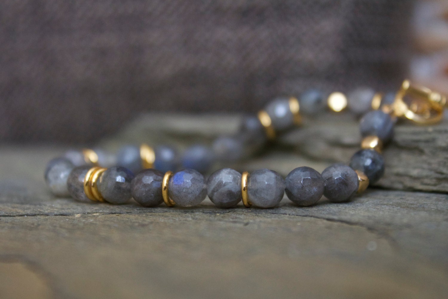 Gold labradorite bracelet labradorite gemstone bracelet Etsy