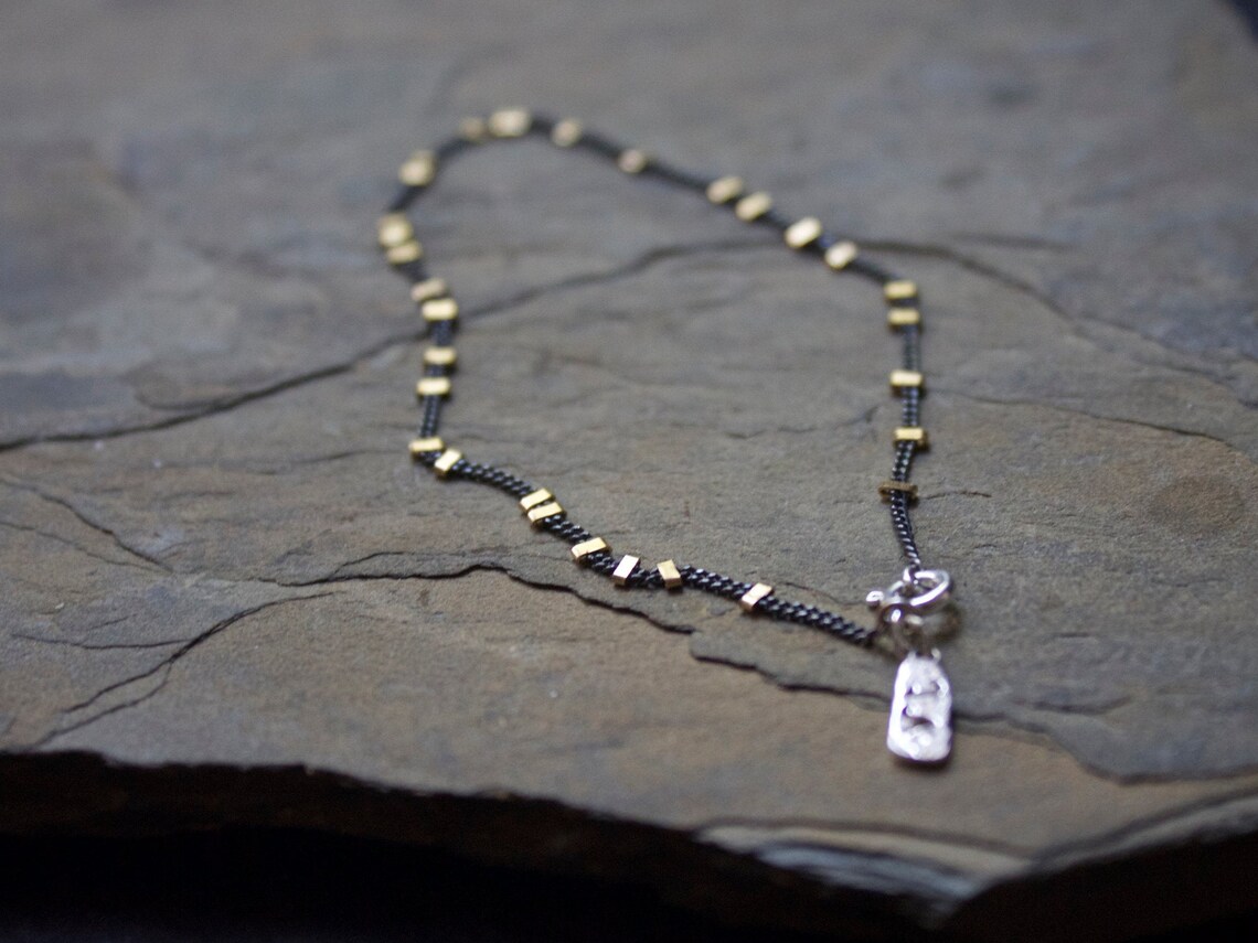 Gold and Silver Chain Bracelet Gold Beaded Bracelet Mixed Etsy