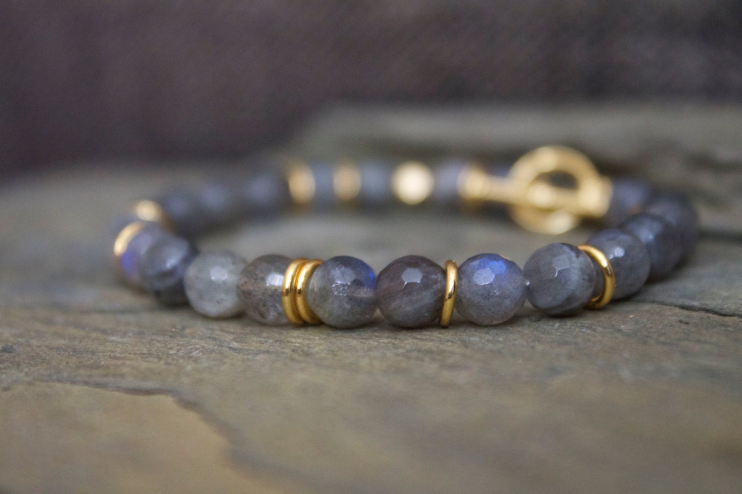 Gold labradorite bracelet labradorite gemstone bracelet Etsy
