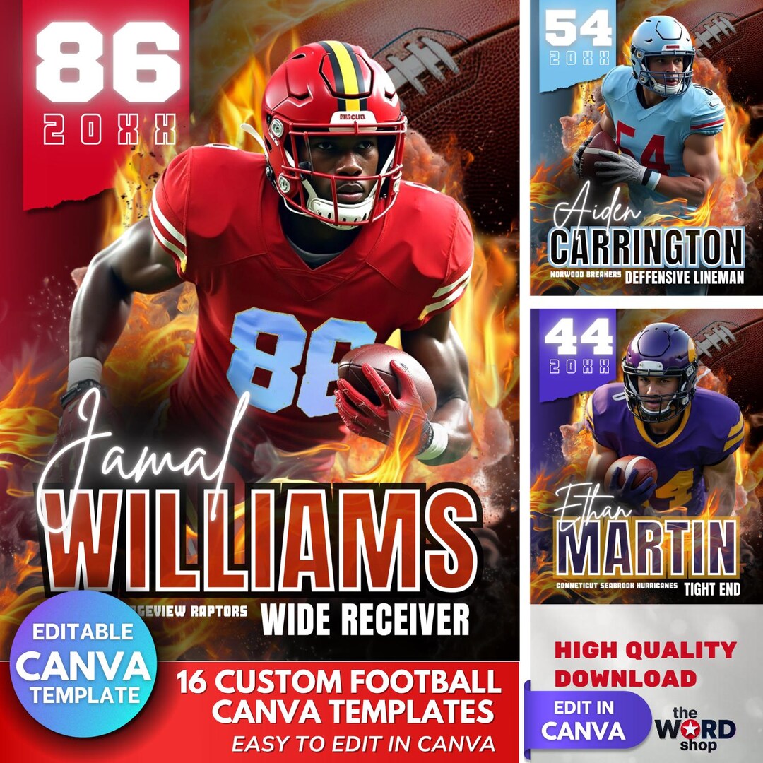 Football Design Canva Template Football Poster, Banner, Backdrop ...