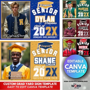 2026 Graduation Yard Sign Canva Template | 24x36 Editable Poster | Custom Grad Yard Sign, Senior Grad Party Poster | Graduation Announcement