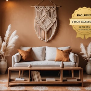 Therapist Zoom Background – 5 Calming Office Backdrops for Online Sessions, Telehealth & Counseling Neutral Clean Background for Video Calls