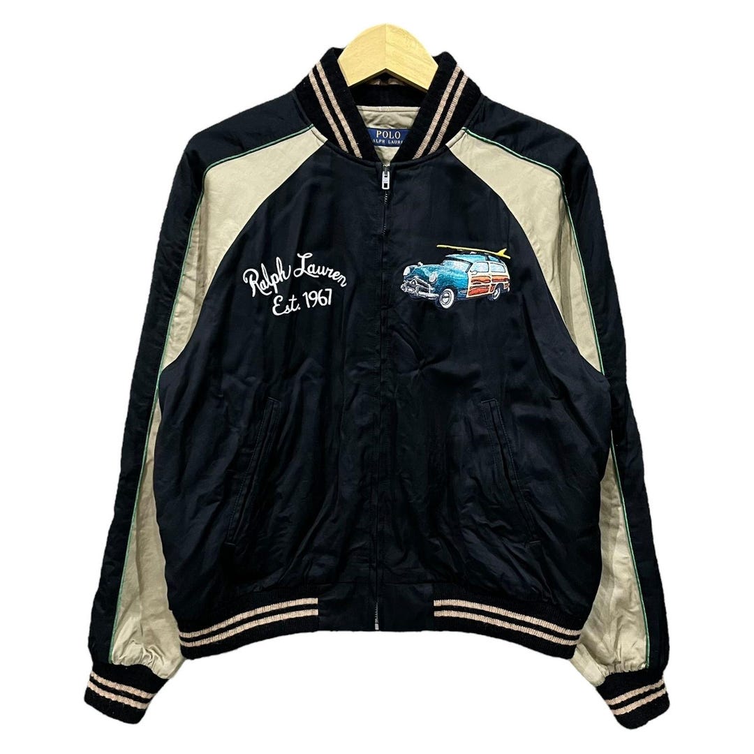 Polo Ralph Lauren ハワイ刺繍ジャケット 希少なポロ ラルフローレン ハワイ刺繍 ボンバージャケット - Etsy 日本