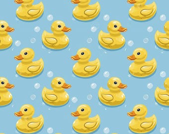 Cute Bubble Duck Pattern Pure Cotton Fabric Soft Cotton Fabric DIY Fabric Sold By Half Yard