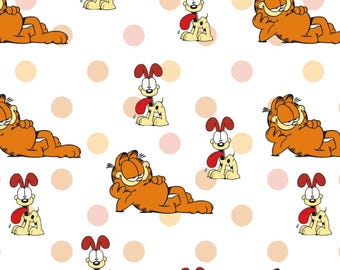 Tessuto di cotone in stile cartone animato Garfield, fai da te, regalo - a mezzo metro