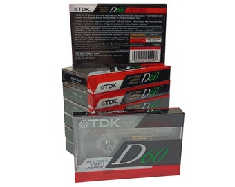 8 Blank TDK D60 Cassettes