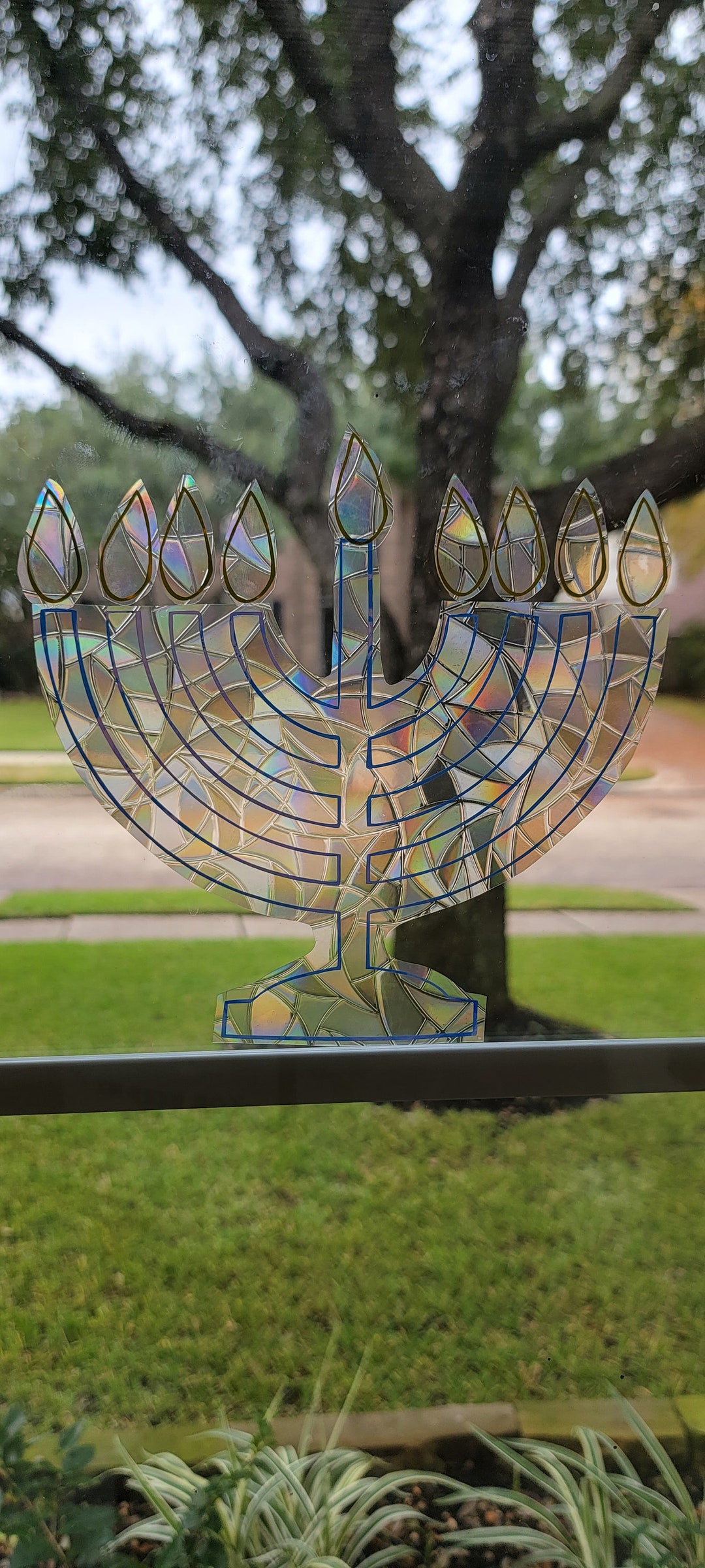 Get Lit Menorah Suncatchers // Window Decal Suncatcher Etsy
