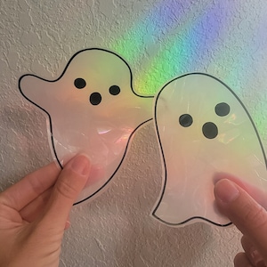 Love you Boo Suncatchers // Suncatcher Sticker, Ghost Stickers, Window Decal, Rainbow Maker, Rainbow Window Sticker