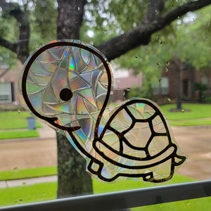 Shelly the Turtle Suncatcher // Suncatcher Sticker, Turtle Sticker, Window Decal, Rainbow Maker, Rainbow Window Sticker