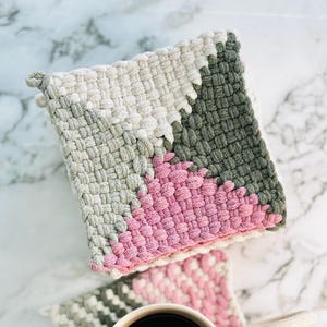 Potholder | Hot Pad | Coaster | Trivet | Handwoven | 100% Cotton | Housewarming Gift | Decor | Loomed Potholder | Chic Kitchen Textile |