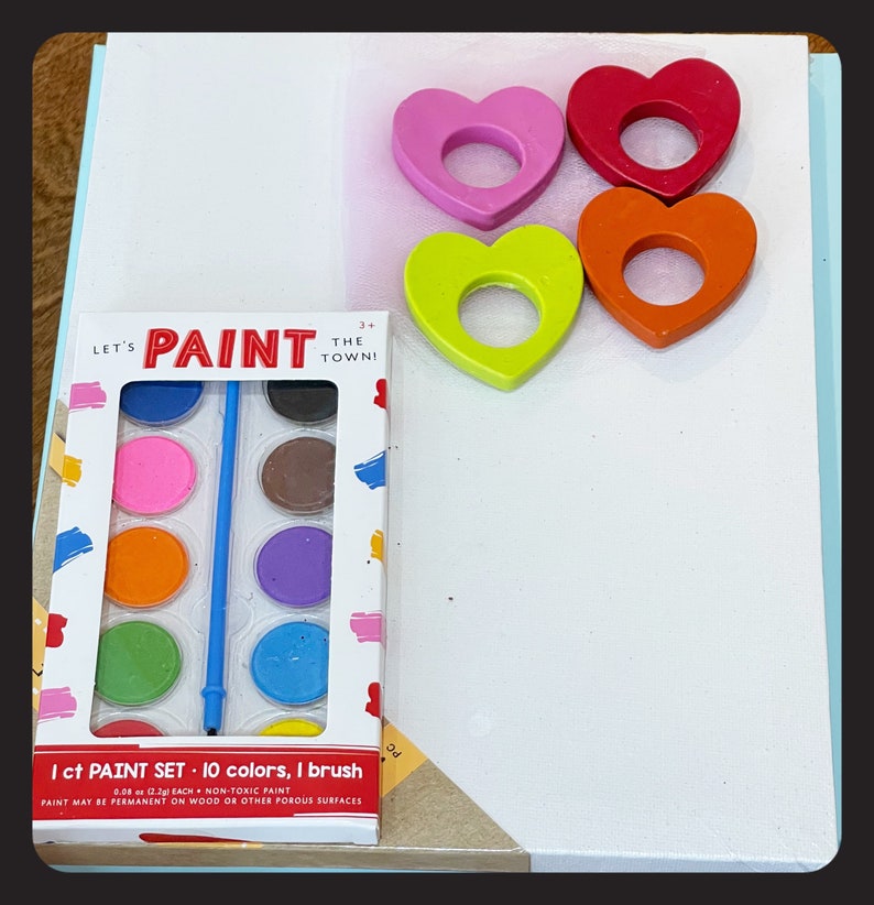 Valentines Day kids art kit DIY kids art