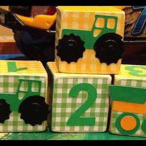 Tractors & Trucks personalized wood boys name childrens blocks - Trucks decor - littles Boys personized gifts - boy room decor - photo prop