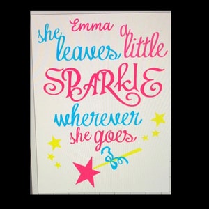 Decoração de quarto infantil com brilho e glitter, bilhete personalizado da fada do dente
