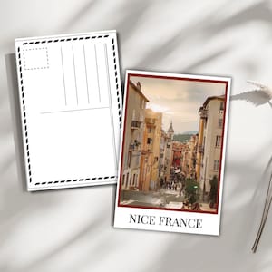 Carte postale de voyage Nice France, carte postale Nice, impression d'art Nice France, carte postale France