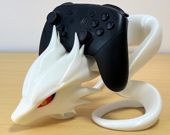 Dragon Flame Controller Holder • Elegant Fantasy Stand for Gaming Desk Displays