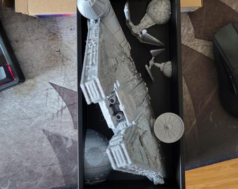 Sci-Fi Smuggler Ship Book Nook | Customizable Spacecraft Bookshelf Diorama