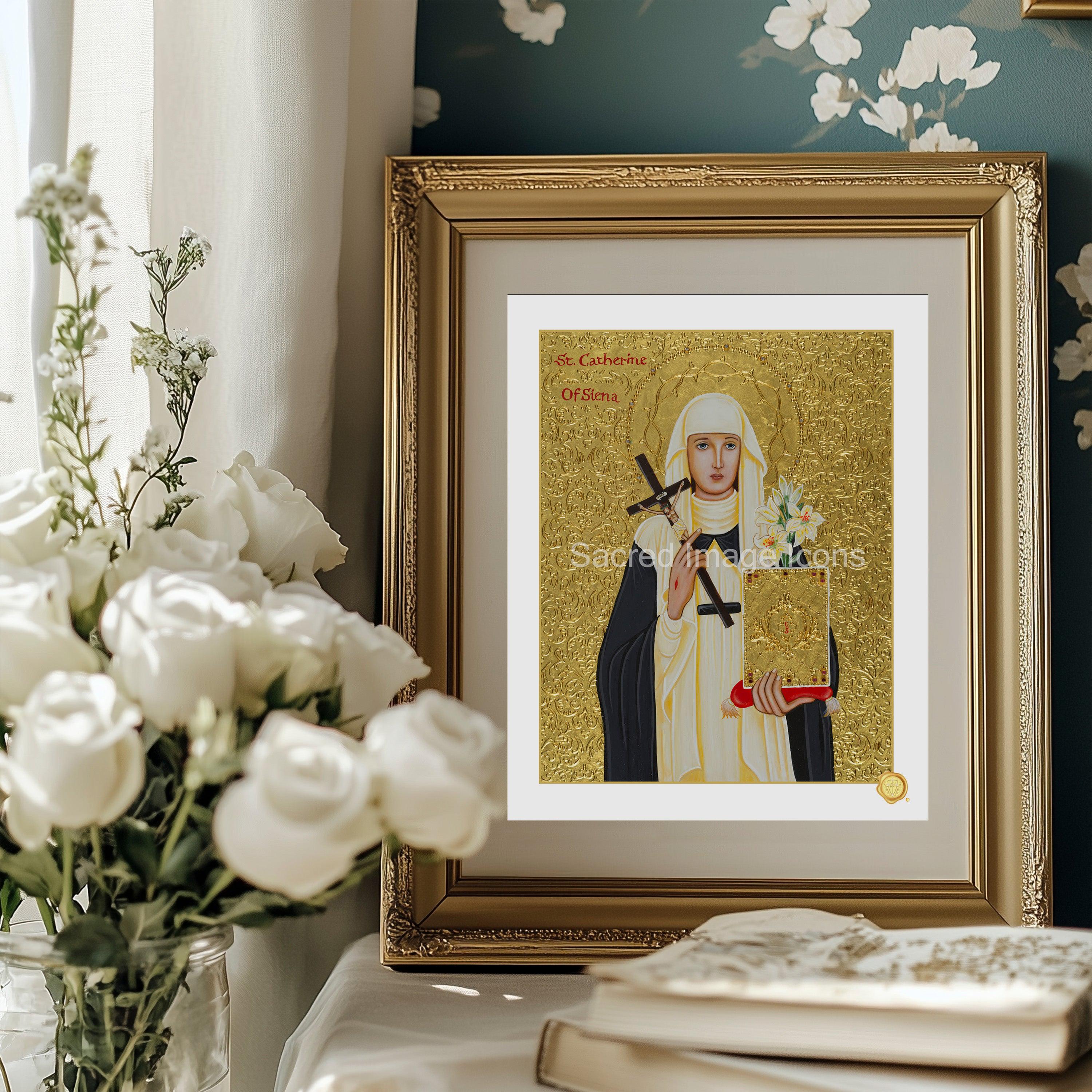 Saint Catherine of Siena Print | Sacred Image Icons - Etsy
