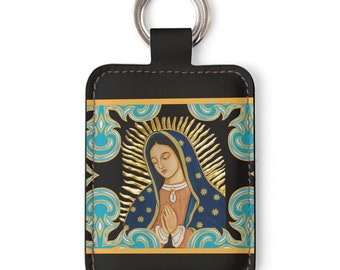 Leather Keychain Maria From Guadalupe - Etsy