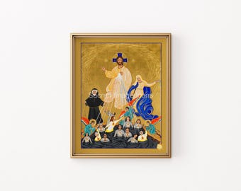 Christ and Purgatory Print | Sacred Image Icons