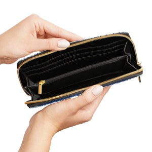 Joan of Arc Blue Zipper Wallet | Sacred Image Icons