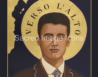 Blessed Pier Giorgio Icon Print | IMPRESSION ICNE CATHOLIQUE | Impression d'art chrétienne | Impression sur papiers beaux-arts | Cadeau religieux | Icônes sacrées