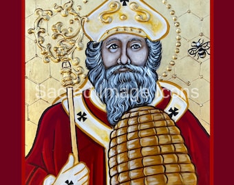 Saint Ambrose Icon Print |  Sacred Image Icons