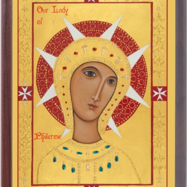 Our Lady of Philerme   9x12 Icon Plaque