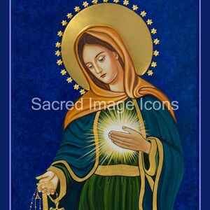 Flamme der Liebe Icon Print |  Heiligenbild Ikonen