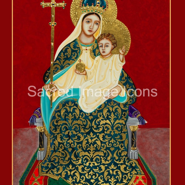 Our Lady Seat of Wisdom Print |  Sacred Image Icons