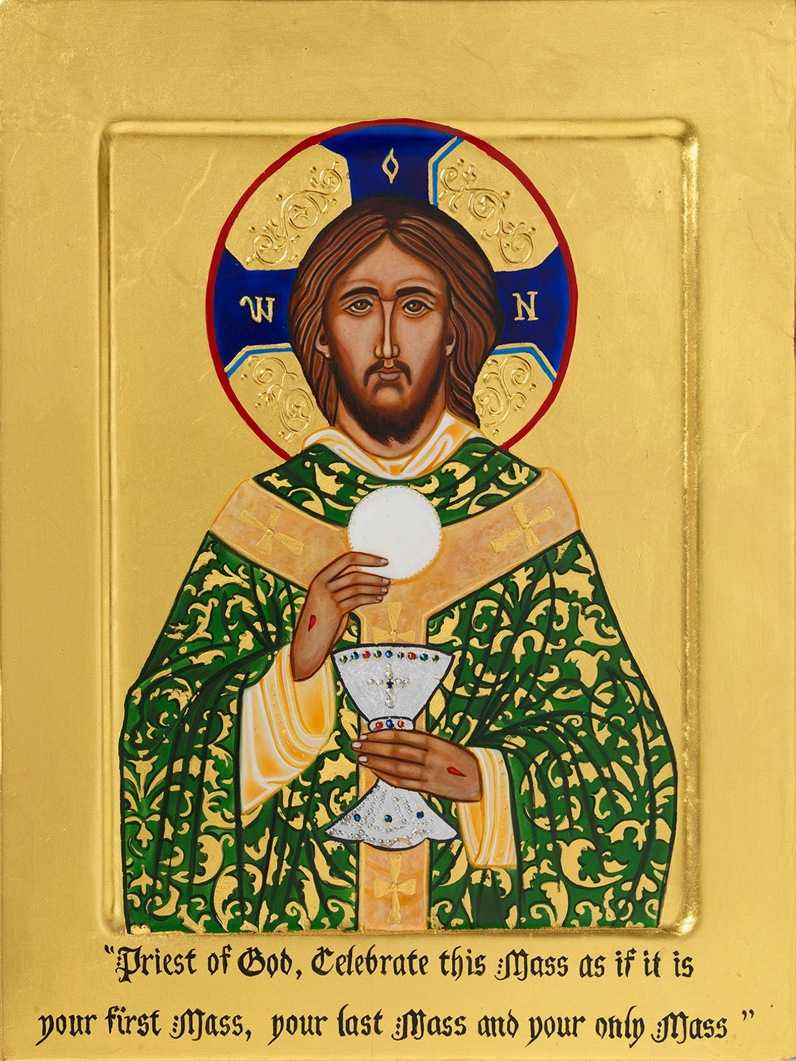 Christ the Eternal High Priest ready to frame Print Catholic Etsy