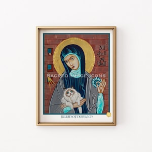 ノーウィッチの聖ジュリアン・アイコンプリント | 聖なるイメージアイコン