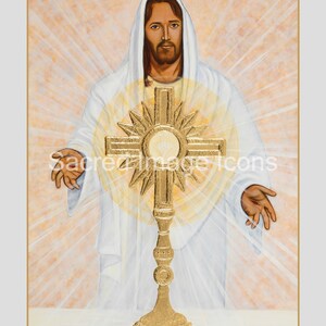 Jezus in de Eucharistieafdruk | Heilige beeldpictogrammen