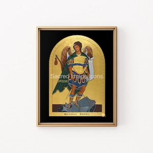 Saint Raphael Archangel Icon Print | CATHOLIC SAINT ICON Print | Christian Art Print | Print on Fine Art Papers | Sacred Image Icons