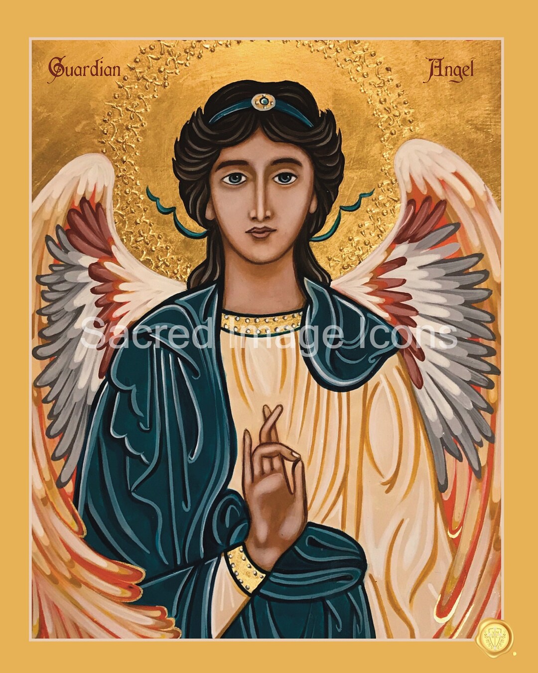 Guardian Angel 1 Print | Sacred Image Icons - Etsy