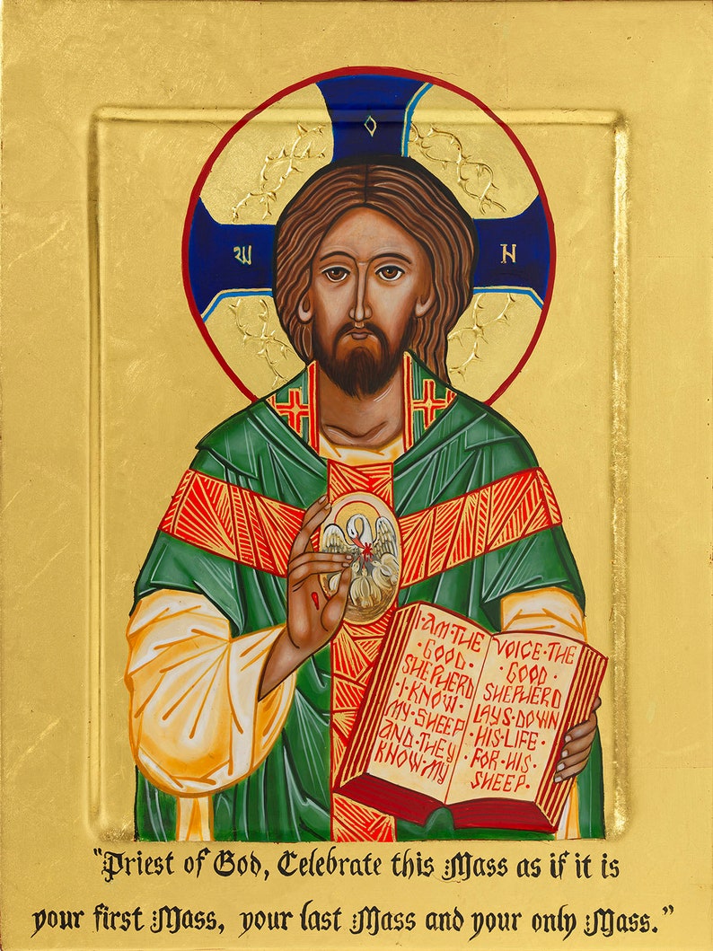 Christ the Eternal High Priest ready to frame Print Catholic Etsy