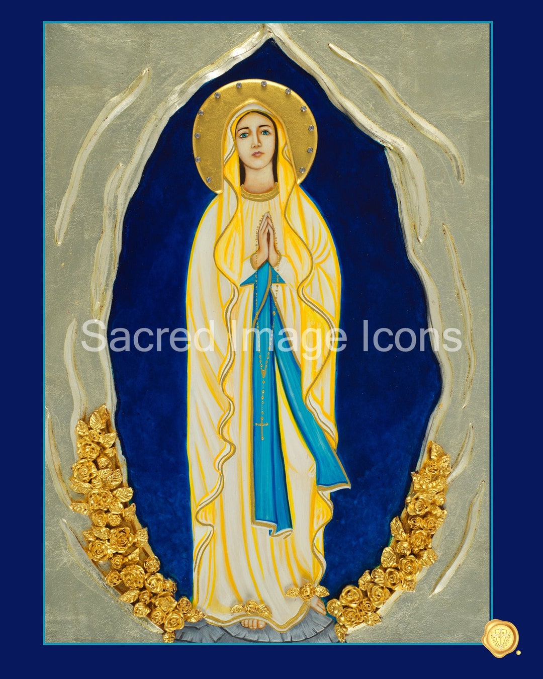 Our Lady of Lourdes 1 Print Sacred Image Icons Etsy