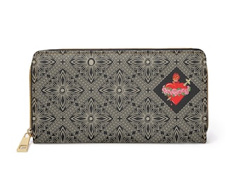 Immaculate Heart of Mary Zipper Wallet (Vegan Leather) | Sacred Image Icons