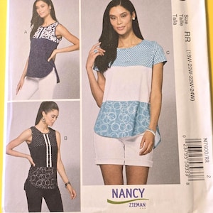McCalls 7600 Pattern Ladies Top, Size 18W-24W, NEW UNCUT