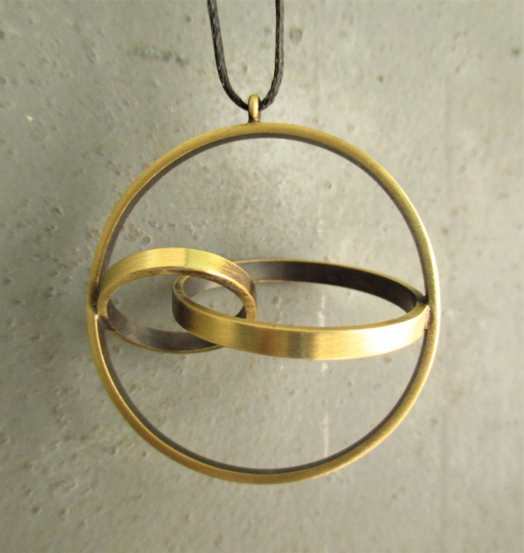 Geometric Pendant Circle Pendant 3D Jewelry Abstract Etsy UK