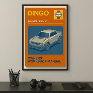 Rocket League Poster | Dingo | Haynes Manual Style | Digital Print | Rocket League Gift | Instant Download | Printable Art