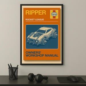 Rocket League Poster | Ripper | Haynes Manual Style | Digital Print | Rocket League Gift | Instant Download | Printable Art