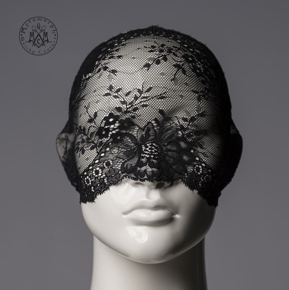 Lace mask / Versatile black lace mask / full face lace veil or Etsy