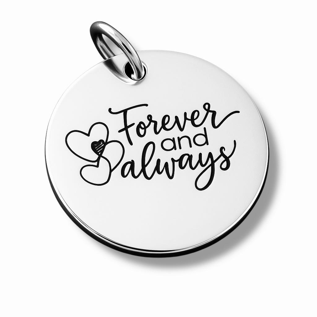 Forever and Always Silver Plated Necklace, Boho Jewelry, Love - Main Image